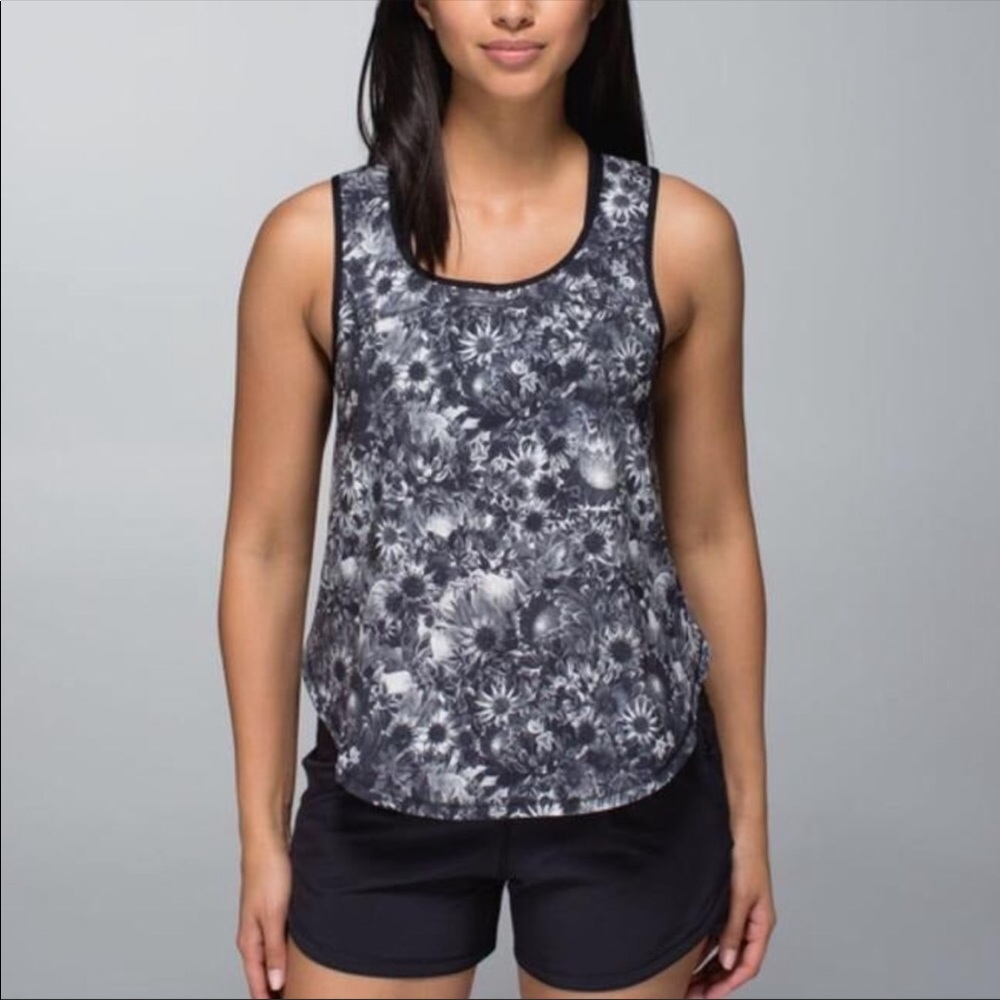 Lululemon Split Singlet Tank Top Flowabunga Flora… - image 1